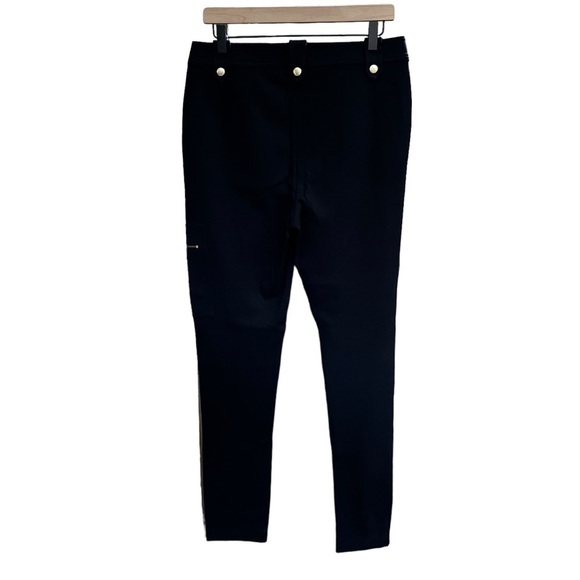 St. John Gold Label NWOT Black Gold Snap Zipper Angle Cargo Pointe Pant Size 8 - Picture 2 of 8